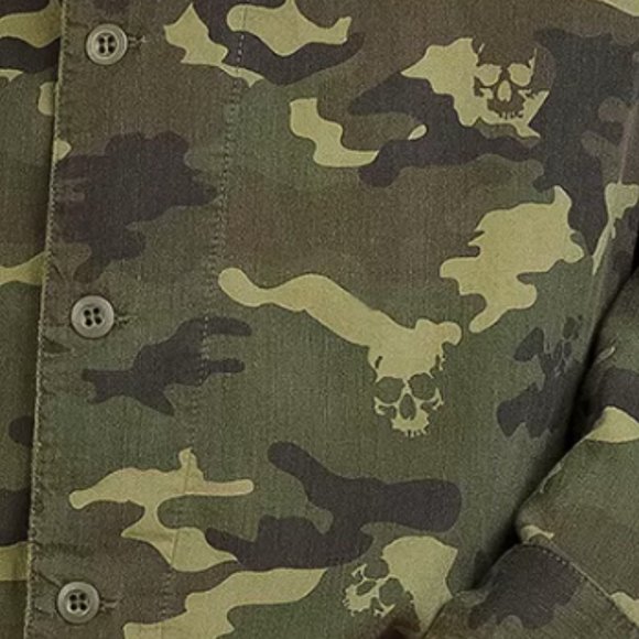 The Kooples Men's Camouflage Scull pattern Shirt Jacket - Picture 3 of 9